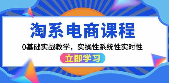 淘系电商课程，0基础实战教学，实操性系统性实时性（15节课）-小白项目分享网